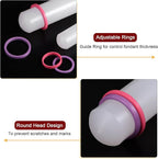 HARFINGTON Fondant Rolling Pin 13 Inch x 1.38 Inch Adjustable Guide Rings - Image 4