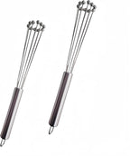 2 Pieces 10.23inch Stainless Steel Ball Whisks, Durable Manual Egg Beater by Unknown