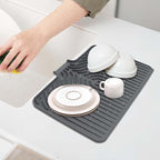 GUUKIN Dish Drying Mat, 14.7"x10.2" Drying Matt Kitchen Counter, Non-Slip - Image 7