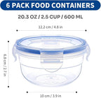KIGI Round Food Storage Container, Leakproof Plastic Bowls - Image 2