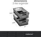 madesmart Antimicrobial 2-Tier Organizer Multi-Purpose Slide-Out Storage - Image 3