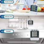 Digital Dual Kitchen Timer for Cooking, 3 Channels Count Down/up Triple Multi - Image 5