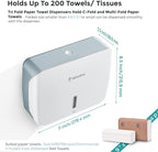 Paper Towel Dispenser Wall Mount: No Drill Adhesive Z-fold Multifold Paper - Image 3