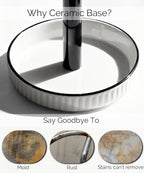 VROOMIUM Paper Towel Holder Countertop, Fits Double to Family Rolls, Elegant - Image 3