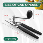 Commercial Can Opener Manual Heavy Duty Stainless Steel Handheld Smooth Edge - Image 8
