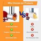 Large Stainless Steel Slicer Shredder Attachment - Image 3