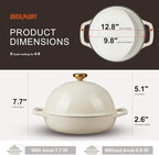 Overmont Enameled Cast Iron Bread Oven - 6QT Bread Dutch Oven - Image 5