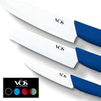 Vos Ceramic Knife Set in Elegant Gift Box, Ceramic Knives Set by Vos