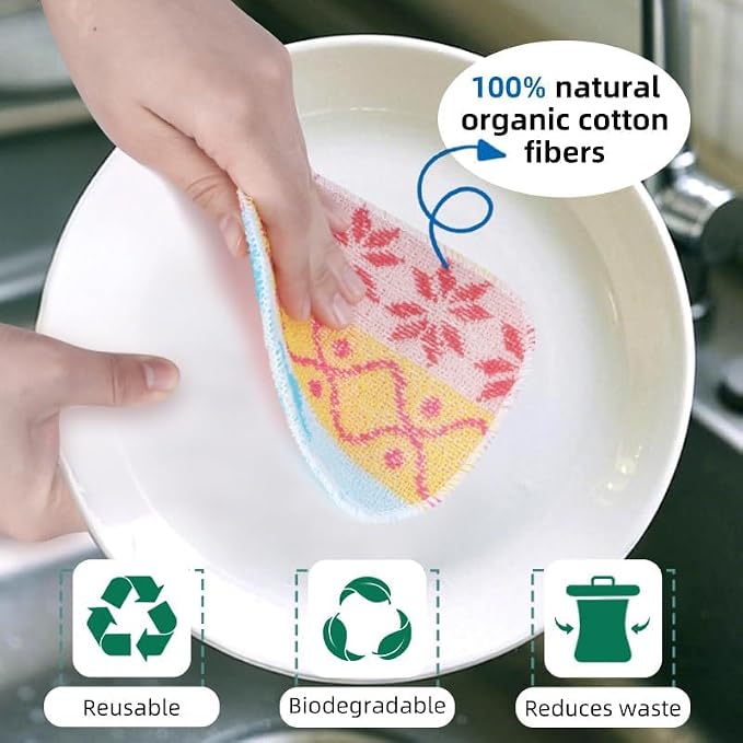 Amarelle GEN II Dish Washing Scrubbers, Made in Green Kitchen Scrubbers - Image 4