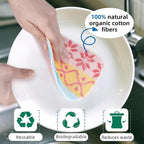 Amarelle GEN II Reusable Dish Scrubbers, Dual-Sided Heavy Duty Scouring Pads - Image 7