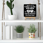 Coffee Tea Bar Decor, Coffee and Tea Bar Wood Sign - Image 7