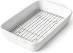 HOMBENE 2 QT Small Ceramic Baking Dish, Lasagna Pan by HOMBENE