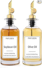 Pafusen 2 Pack Olive Oil Dispenser Bottle, 12 oz Oil Bottles by Pafusen