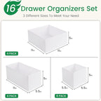 Criusia 16 Pack Underwear Drawer Organizer, Drawer Organizer Clothes, Foldable - Image 3
