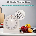 60 Minute Wind Up Timer, Visual Mechanical Timer - Image 2