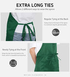 Syntus 12 Pack Bib Apron, Unisex Aprons Adjustable Waterdrop Resistant - Image 6
