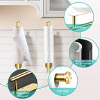 MGahyi 13.2 Inch Wall Mount Paper Towel Holder, Self Adhesive & Drilling Dual - Image 3
