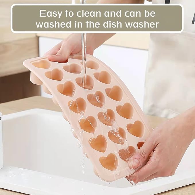 Heart Shape Ice Cube Tray, 21 Holes Silicone Ice Cube Mold - Image 5