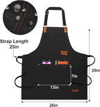 Chef Aprons for Women Men with Pockets, Oil-Repellent & Water-Resistant - Image 2