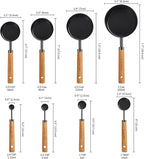 GuDoQi 8Pcs Measuring Cups and Spoons Set, Wooden Handle, Premium Stainless - Image 4
