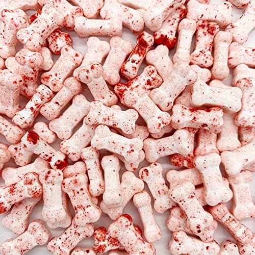 Bloody Dog Bones Candy-Spooky Hard Candies Cake Cupcake Toppers Cookie Dessert Sprinkles Decorations 2.8oz by Weraru