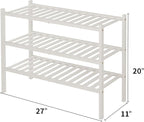 ROMGUAR CRAFT 3 Tier Bamboo Shoe Rack - Image 3