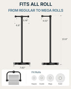 RARXTR Toilet Paper Holder Stand, Modern Bathroom Free Standing Toilet Paper - Image 7