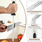 Professional 12-Inch Knife Sharpening Rod, High-Carbon honing rod to Sharpen - Image 5