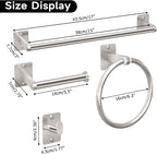 KLJKPA Brushed Nickel Bathroom Accessories Set, 4 Pieces Bathroom Hardware Set - Image 6