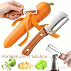 2 Pack Premium 2-in-1 Multi Functional Vegetable and Fruit Peeler - Image 3