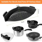 YEVIOR Clip on Strainer for Pots Pan Pasta Strainer, Silicone Food Strainer - Image 3