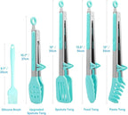 5-Pack Silicone Tongs for Cooking, Maywe Tanso 4PCS 13-Inch Kitchen Tongs - Image 7