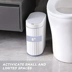 ELPHECO Bathroom Trash can Motion Sensor, AutomaticGarbage can, Slim Plastic - Image 6