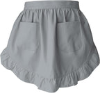 Women’s Waist Aprons with White Pockets Half Server Home Waitress Vintage by CBTRFashion