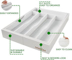 Expandable Bamboo Kitchen Drawer Organizer - Image 3