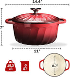 6 QT Enameled Cast Iron Dutch Oven - Image 2