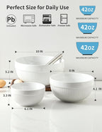Large Ceramic Mixing Bowls, Dough Bread Making Bowl, Microwave and Dishwasher - Image 2