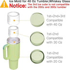 Ice Cube Tray for Tumbler Cup 30Oz-40Oz, Easy Fill and Release Ice Maker for - Image 5