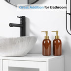 Natheeph 14OZ Ceramic Soap Dispenser Ceramic Soap Pump Dispenser Can Fill Liquid - Image 5