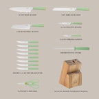 Martha Stewart 16-Piece Lockton High Carbon Stainless Steel Knife Block Set - Image 3