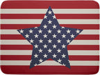 Blue Star Patriotic July of 4th Dish Drying Mat by Aytipun