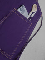 Deep Purple Split Leg Apron, Cotton Canvas Full Coverage Pottery Apron - Image 6