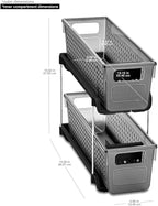 madesmart Premium Small 2 Tier Organizer, Under Cabinet Storage - Image 8