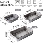 KOOV Bakeware Set, Ceramic Baking Dish Set, Rectangular Casserole Dish Set - Image 3