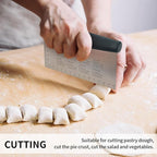 Stainless Steel Dough Bench Scraper & Chopper, Pastry Cutter - Image 5