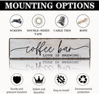 Coffee Bar Sign, Love is Brewing Signs, Retro Metal Tin Sign, Vintage Coffees - Image 3