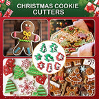 Christmas Cookie Cutter Set - 8 Piece Holiday Cookies Molds with Comfort Grip for Xmas Party Supplies/Favors - Including Glove, Snowman, Gingerbread Man, Star, Snowflakes, Christmas Tree, etc - Image 5