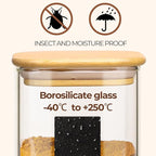 Comsaf Spice Jars with Label，8 oz Small Glass Jars with Lids, Rectangle Glass - Image 7