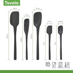 Tovolo Flex Core 5 Piece Silicone Spatula Set Heat Resistant All Silicone - Image 6