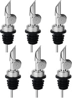 6PCS Liquor Bottle Pourers, Auto Flip Olive Oil Dispenser Spout, Weighted by BALTRE